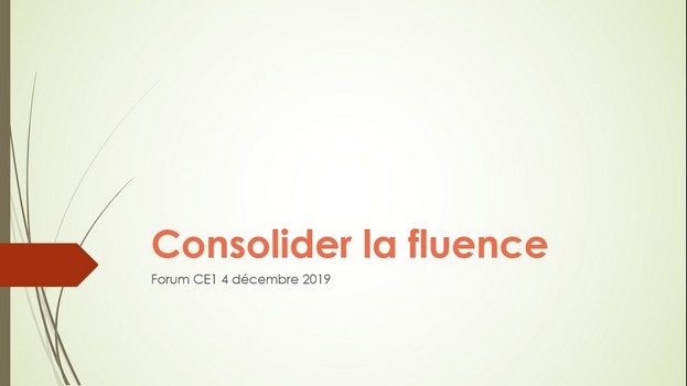 Forum CE1 04/12/2019 – Atelier Fluence
